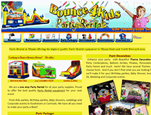 Tablet Screenshot of bounce4kids.com